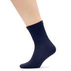 Hugh Ugoli Men's Cotton Diabetic Ankle Socks, Wide, Loose and Stretchy, Seamless Toe & Non Binding Top, Semi Cushion, 3 Pairs, N