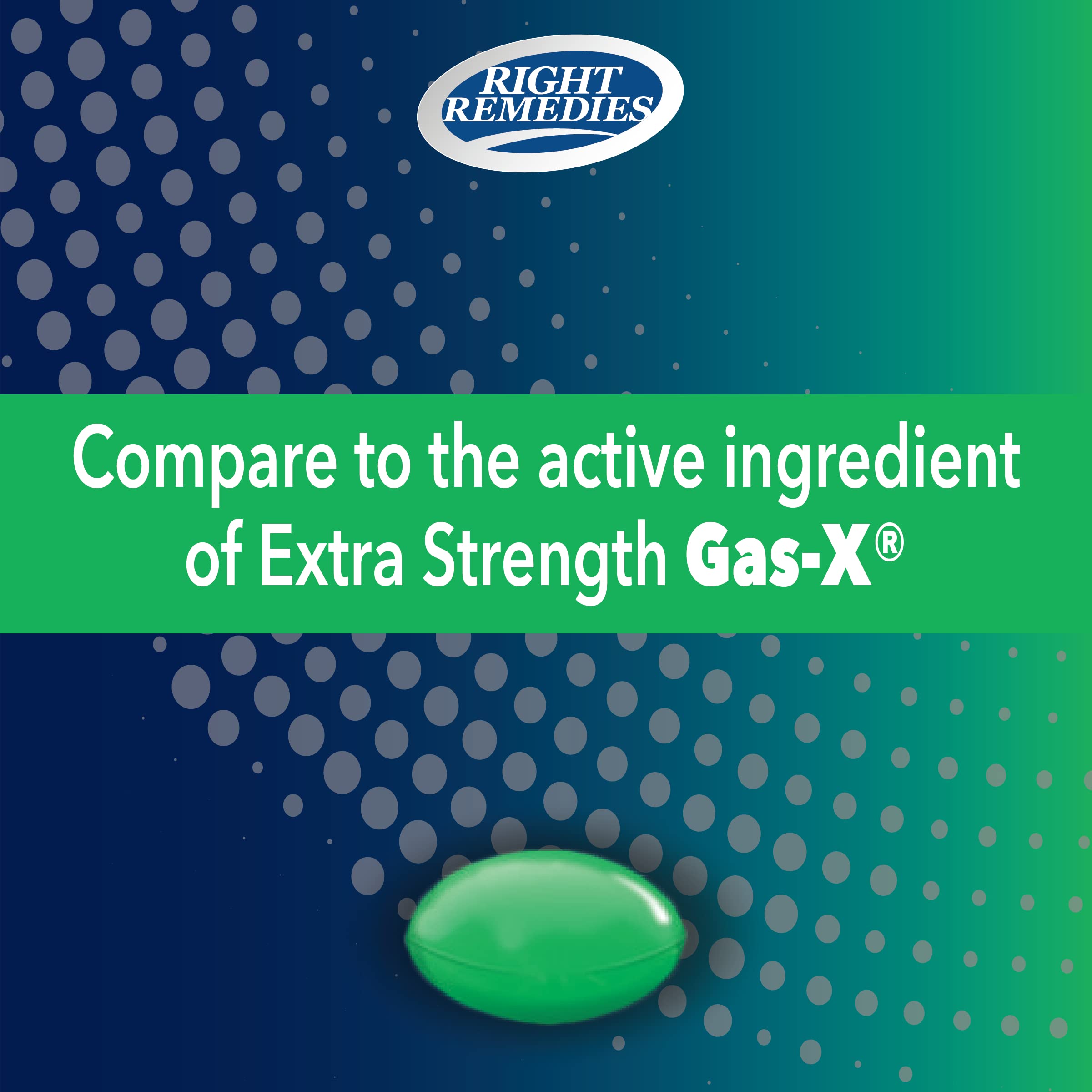 RIGHT REMEDIES Gas Relief Extra Strength, 125mg Simethicone (365 Softgels), Fast Relief from Gas, Bloating, Fullness, Painful di