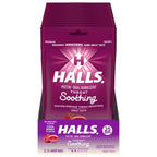 HALLS Throat Soothing (Previously HALLS Breezers) Cool Berry Throat Drops, 12 Bags of 25 Drops (300 Total Drops)
