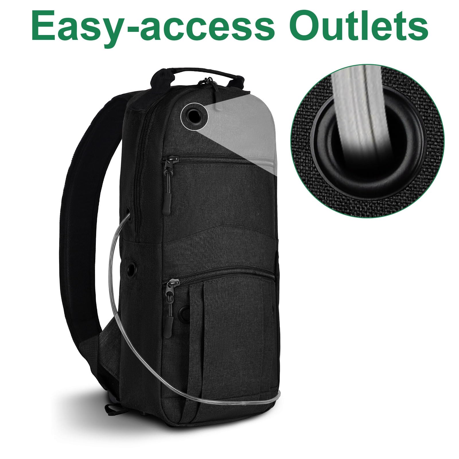 APDTEK Portable Oxygen Tank Backpack for Size M2, B/M6, C/M9, ML6, A/M4, M7, Comfortable Medical Oxygen Cylinder Backpack Bag wi