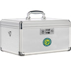 ZORVIDSON Medicine Lock Box, First Aid Kit Medication Storage Box with Lock, Layered Aluminum Daily Medicine Box with Key Family