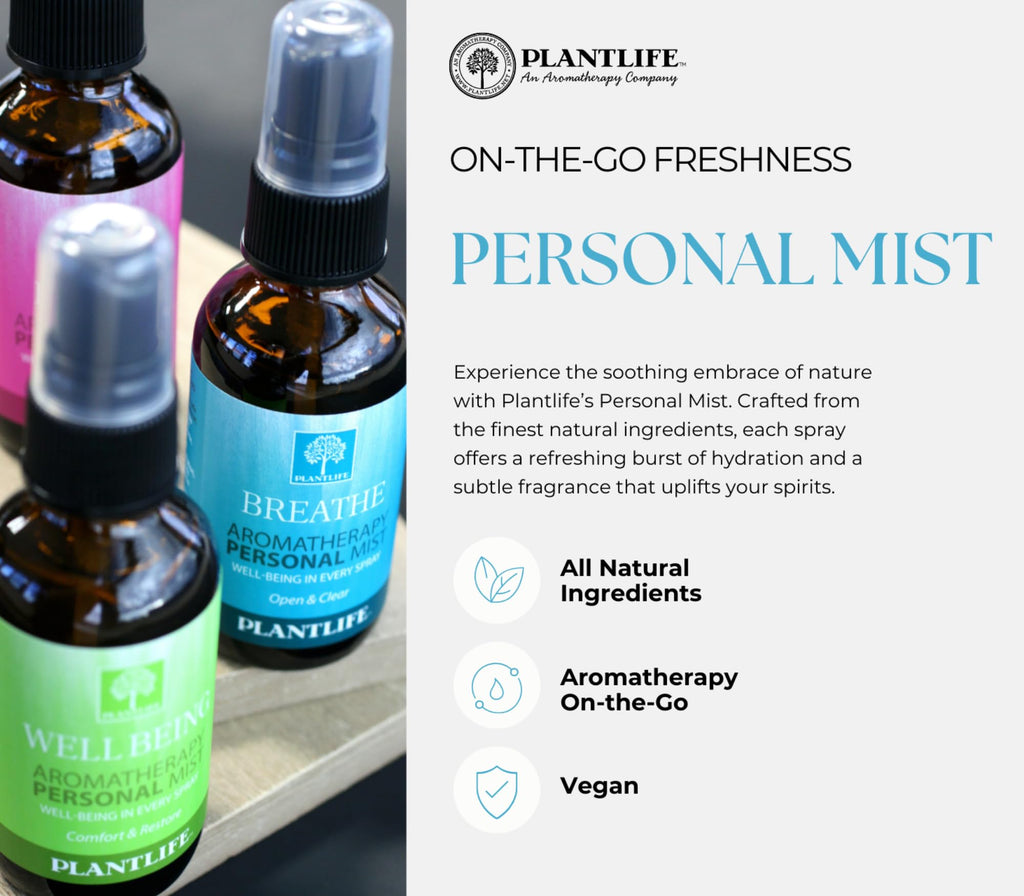 Plantlife Calm Mist Face and Body Spray - Straight From The Plant 100% Pure Therapeutic Grade - Take with You Everywhere - Made