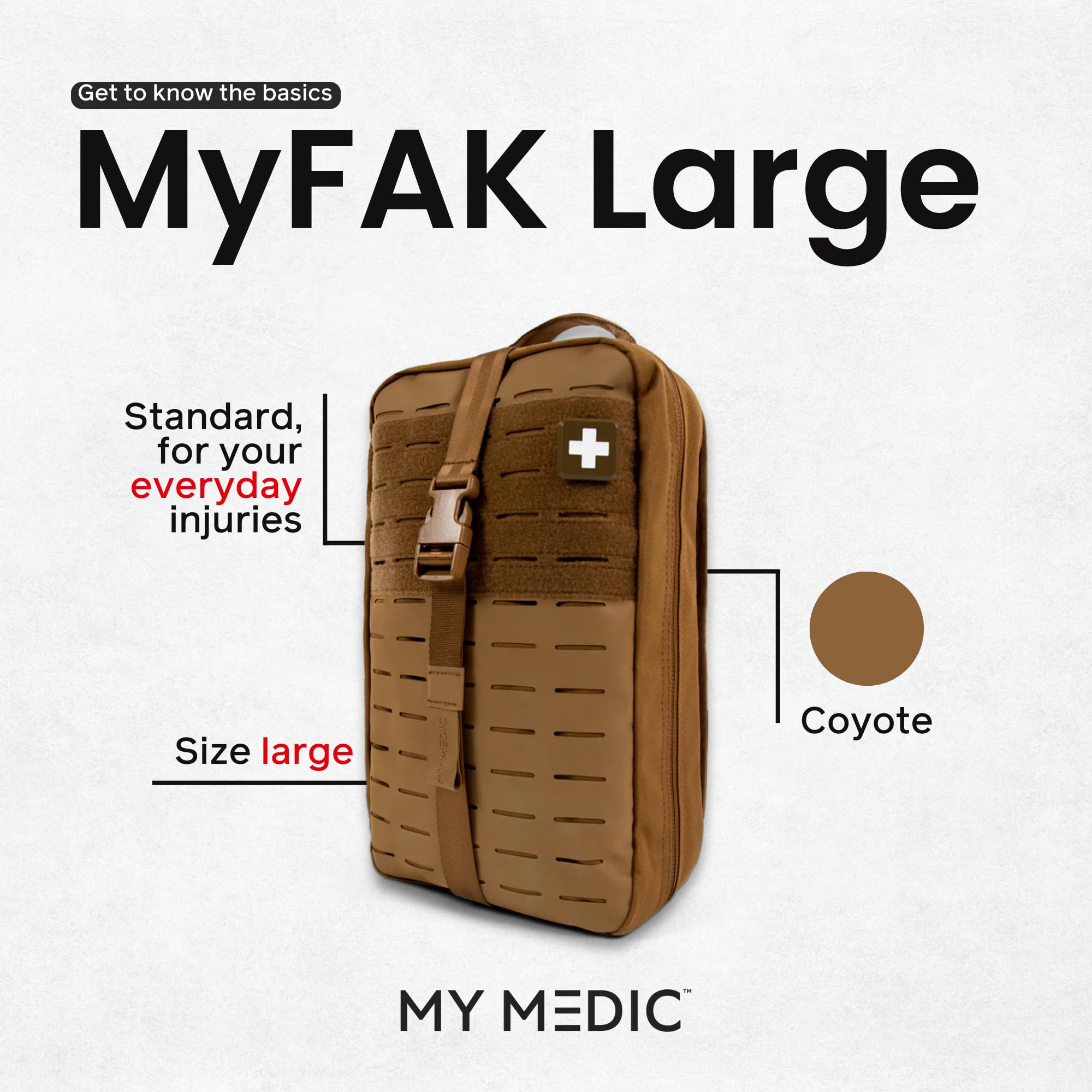 My Medic MYFAK Large Medical Kit (Standard) - Emergency First Aid Survival Essentials & Supplies | Travel Bag Ready EMT Items Fo