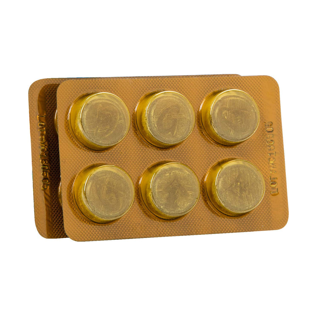 Golden Throat Lozenge Cough Drops (Jinsangzi Houpian) (12 Lozenges Per Pack) (3 Packs)