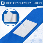Geiserailie 200 Pcs Blue Fabric Bandages Food Service Metal Detectable 3 x 1 Waterproof Adhesive Bandages Bulk Sterile Processin