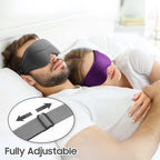 MOEASEii Sleep Mask - Total Blackout 3D Sleeping Mask, Super Lightweight & Silky Soft Eye Mask for Sleeping, Fully Adjustable Fi