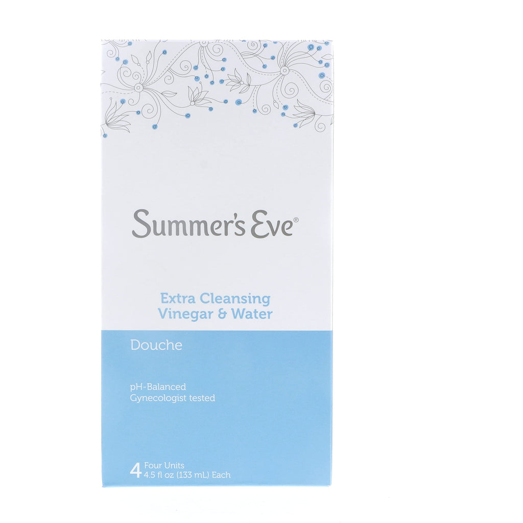Summer's Eve Extra Cleansing Douche Vinegar & Water, Feminine Wash,PH Balanced, Naturally Inspired, & Gynecologist Tested (Pack 