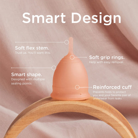 Saalt Soft Menstrual Cup - Best Sensitive Reusable Period Cup - Wear for 12 Hours - Tampon and Pad Alternative (Regular (Pack of
