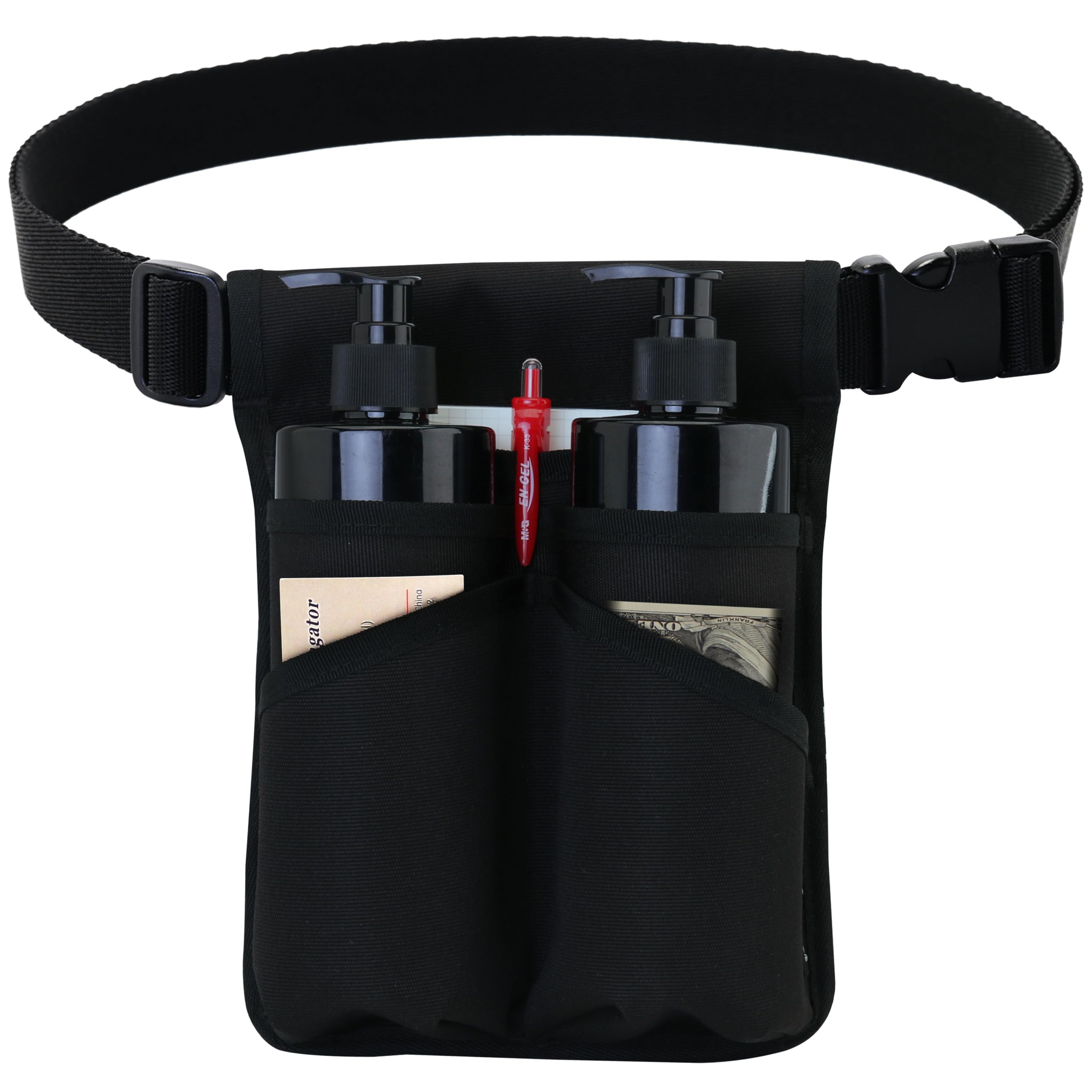 Tuhaoge Massage Bottle Bag,Massage Oil Holster for 2 Bottle s,Lotion Holster,Massage Therapist,Massage Oil Holster, Massage Loti