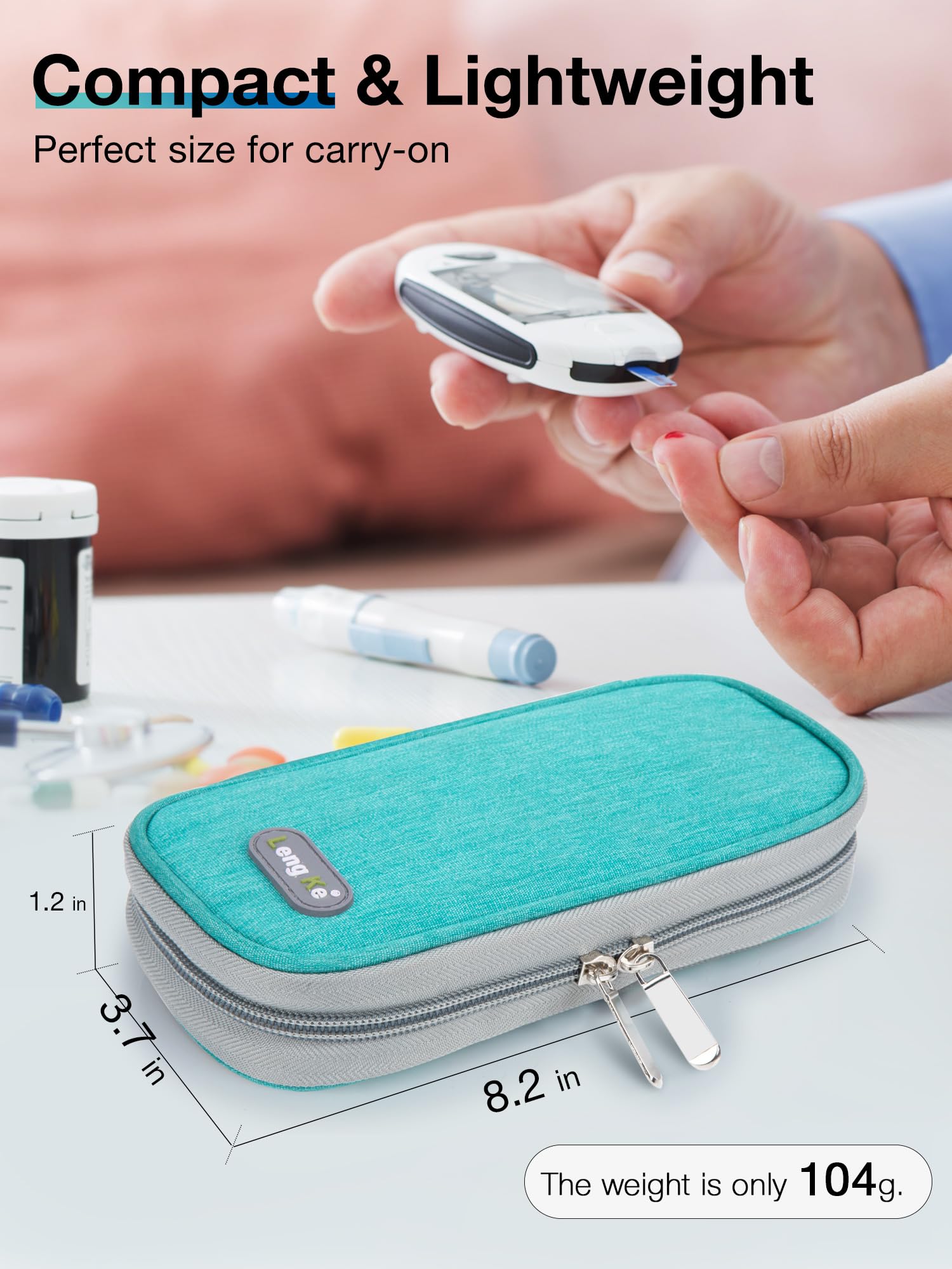 Leng Ke Insulin Cooler Travel Case TSA Approved, Insulin Travel Case for Insulin Pen, Insulin Supplies, Medication Travel Case f