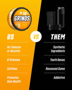 Grinds Coffee Pouches | Tobacco Free, Nicotine Free Healthy Alternative | 6 Cans of Orange Citrus | 18 Pouches Per Can | 1 Pouch