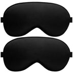 Silk Sleep Mask - 2 Pack Silk Eye Mask for Sleeping, Adjustable Strap, 100% Blackout, Soft Travel & Home Sleep Shade Cover for W