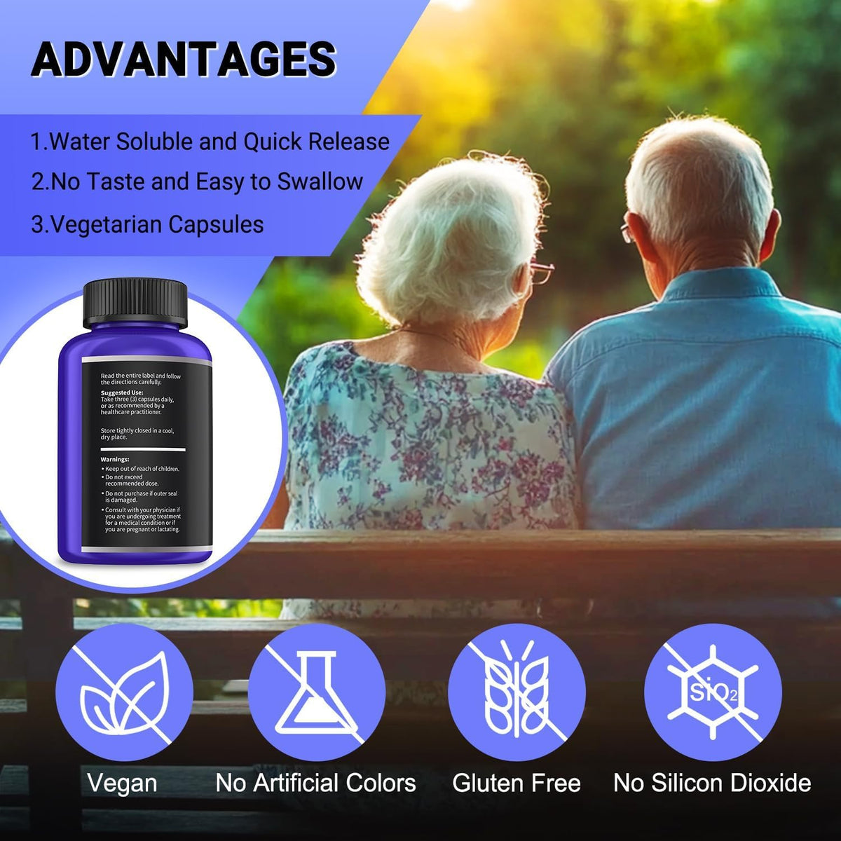 I Love Health Vitamin B1 500mg with Benfotiamine 20mg, 120 Capsules – 2 in 1 B-1 Complex Enhanced Formula – Fat & Water Soluble Thiamine B1 Supplement – Third Party Lab Tested, Non-GMO, No Gluten, MADE In USA