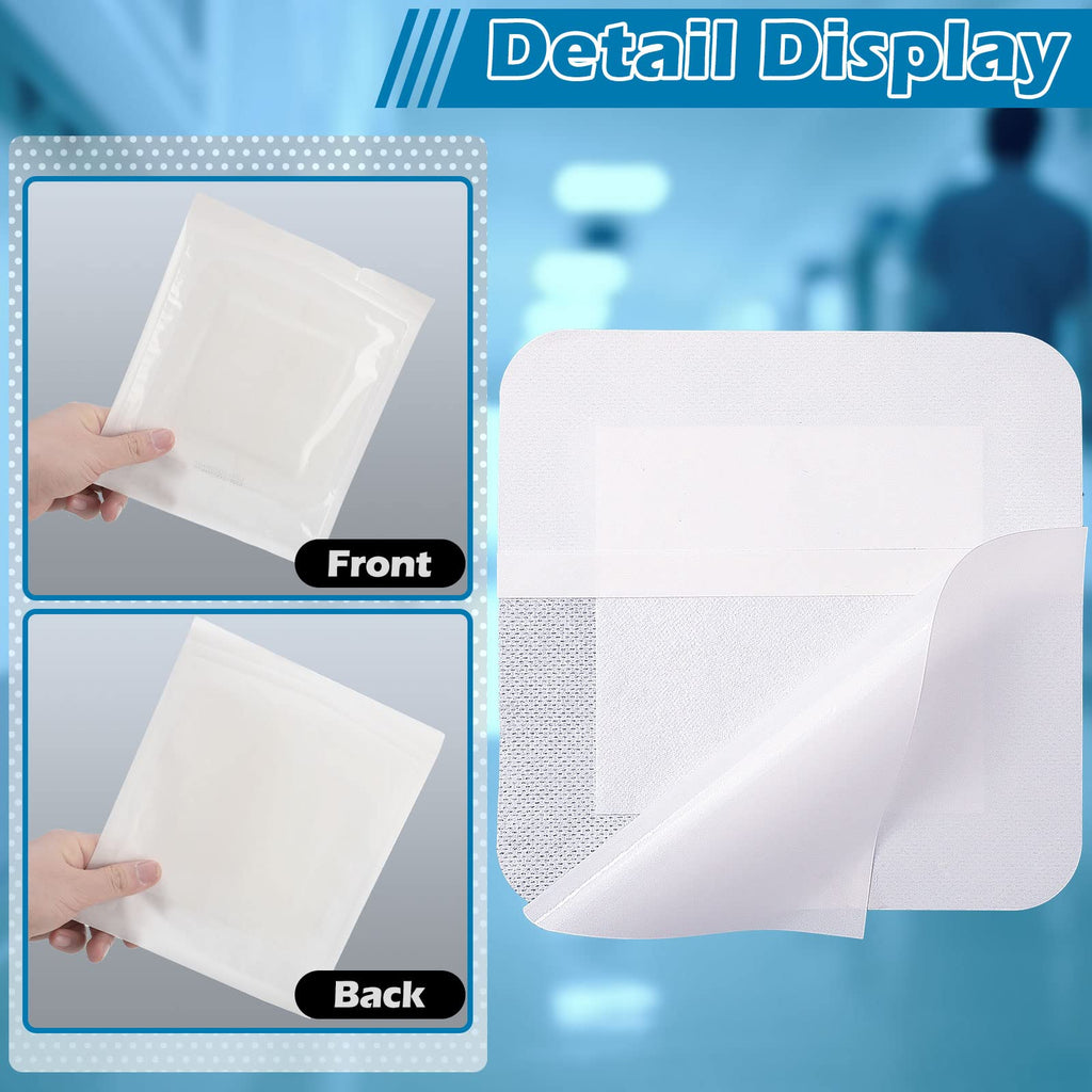 15 Pieces Bordered Gauze-Island Dressing Wound Bandage Sterile Adhesive Gauze Pads Patches Post Shower Breathable Borders Indivi