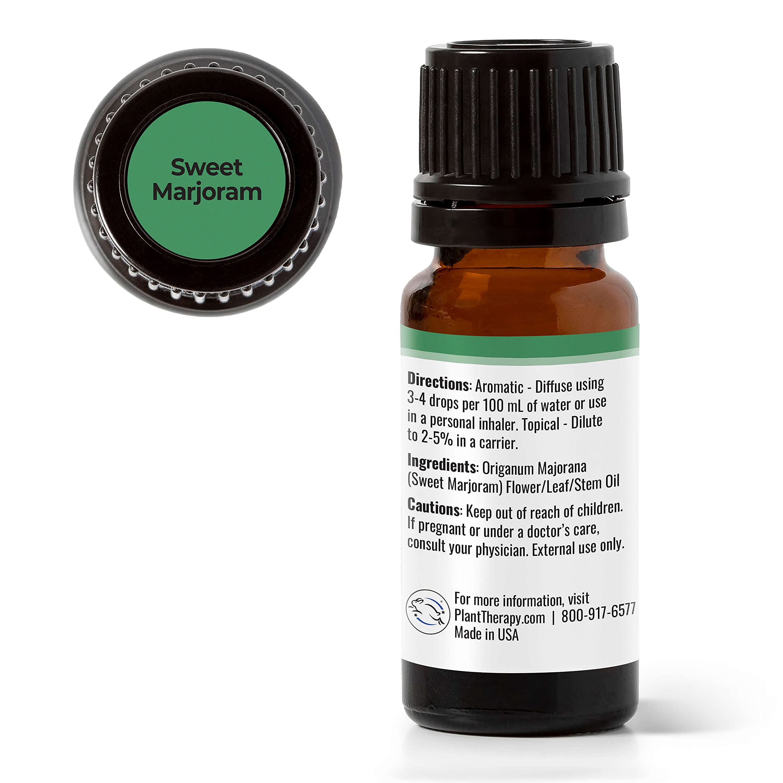 Plant Therapy Marjoram Sweet Essential Oil | 100% Pure, Undiluted, Natural Aromatherapy, Therapeutic Grade | 10 Milliliter (1/3