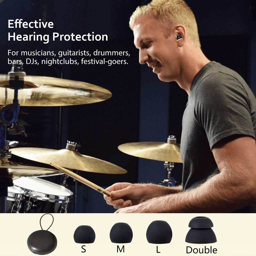RitMoment M3 Concert Ear Plugs - High Fidelity Earplugs, SNR27dB Stronger Hearing Protection Earplugs for Concerts, Musicians, D
