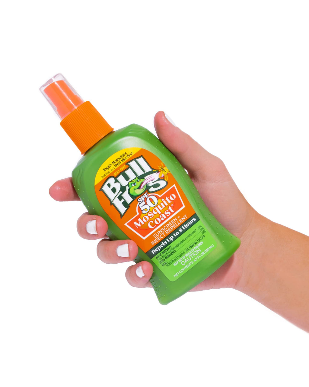 Bullfrog Mosquito Coast Bug Spray Insect Repellent + Sunscreen SPF 50, Pump Spray 4.7 Fl Oz