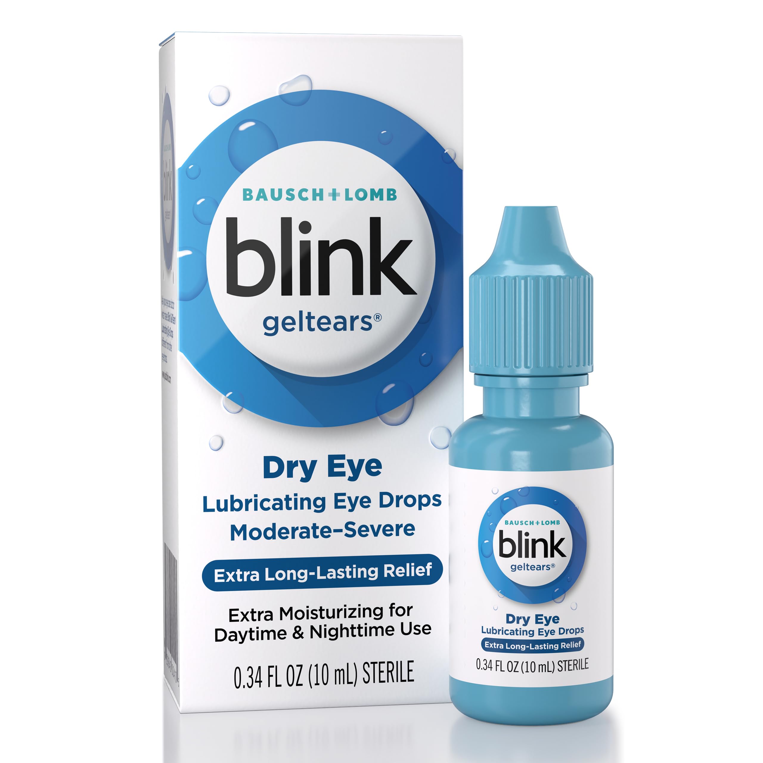 Blink GelTears Eye Drops for Dry Eyes, Gel Lubricating Eye Drops, Instantly Soothing, Moisturizing & Extra Long-Lasting Hydratin