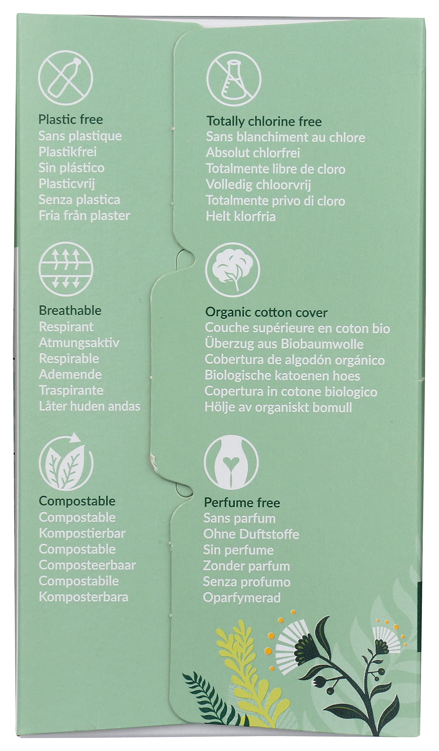 Natracare Panty Liner, Normal, Wrapped 5 Pack (90 Liners Total)