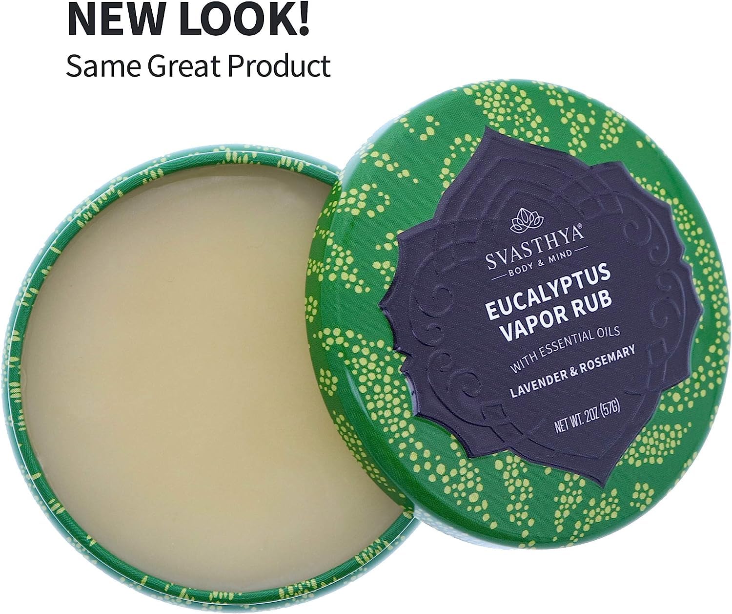 Svasthya Body & Mind Eucalyptus Vapor Rub - Opens Nasal Passages & Moisturizes The Skin, Cough, Stuffy Nose & Congestion Relief,