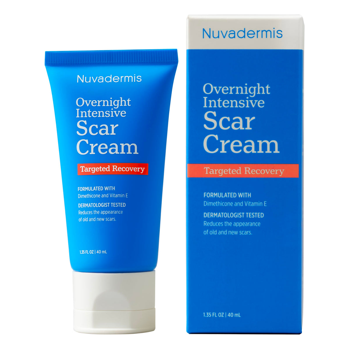 NUVADERMIS Silicone Scar Gel for Surgical Scars, Rich Cream Formula, 1.35oz