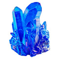 Rockcloud Healing Crystal Natural Titanium Coated Blue Rock Quartz Cluster Geode Druzy Home Decoration Gemstone Specimen