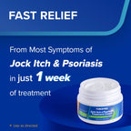 FungiFree Jock Itch Antifungal Cream: Psoriasis and Ringworm Treatment for Skin, Foot & Body - Soothing Itchy Relief for Men and