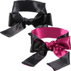 Hestya 2 Pack Sleeping Mask Satin Eye Mask (Black Red and Black) Blindfold, 150 cm