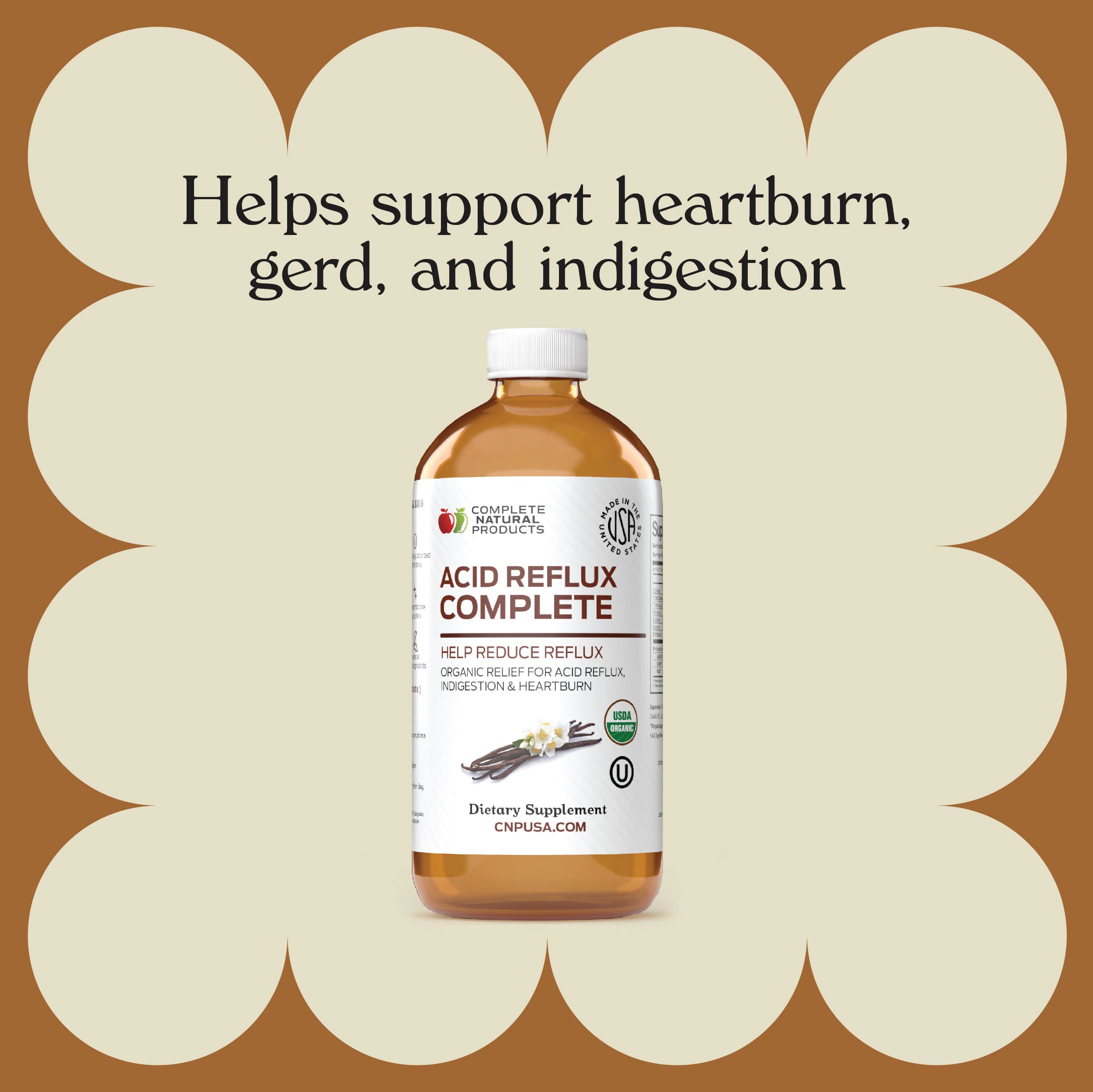 Acid Reflux Complete 8oz - Natural Organic Liquid Heartburn, GERD, & Amish Reflux Relief Remedy & Medicine
