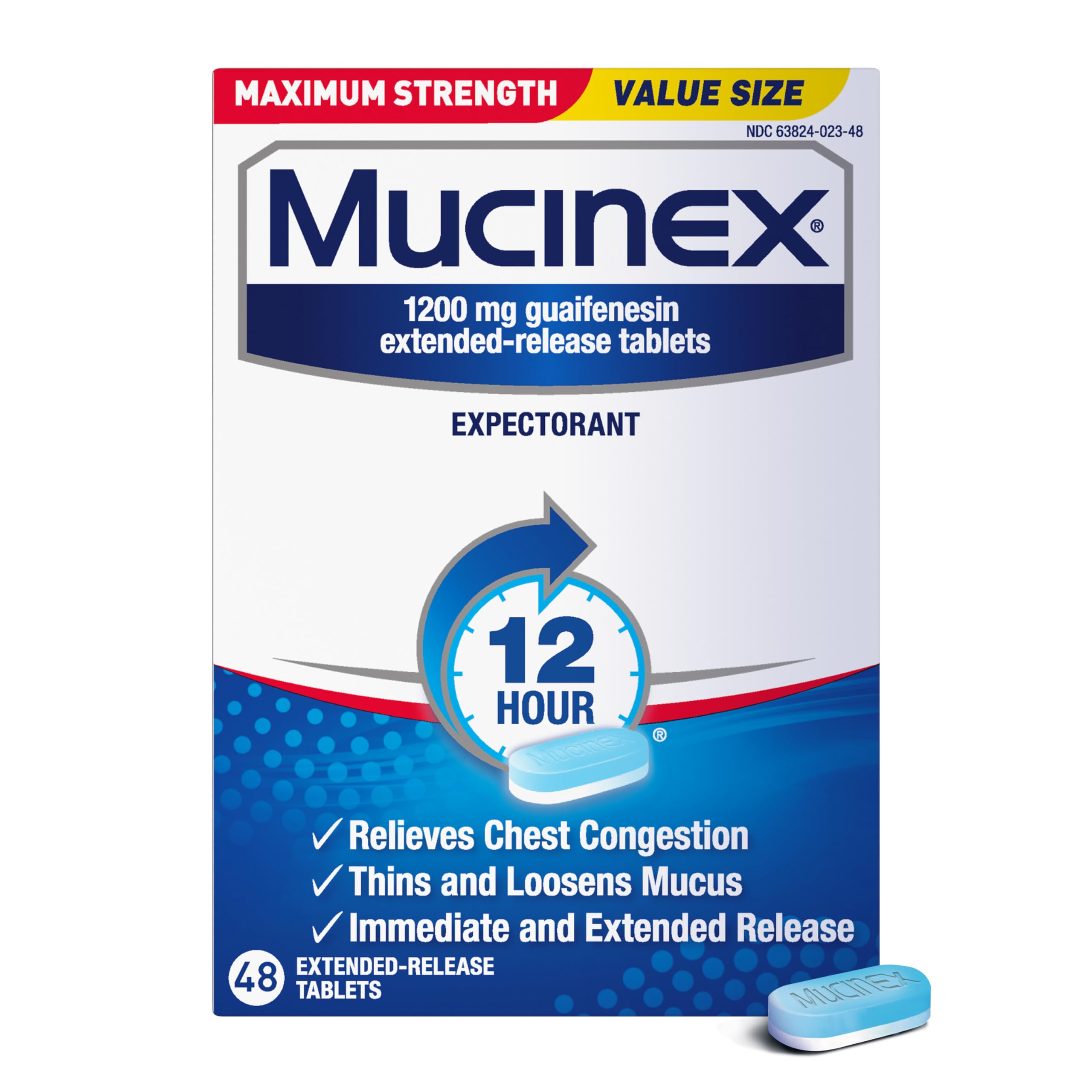 Mucinex Max Strength SE Tablets, 48-Count