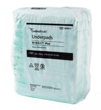 Cardinal Health Underpads, Wings Plus, Heavy Absorbency, Green, 30 x 36IN, Case of 50