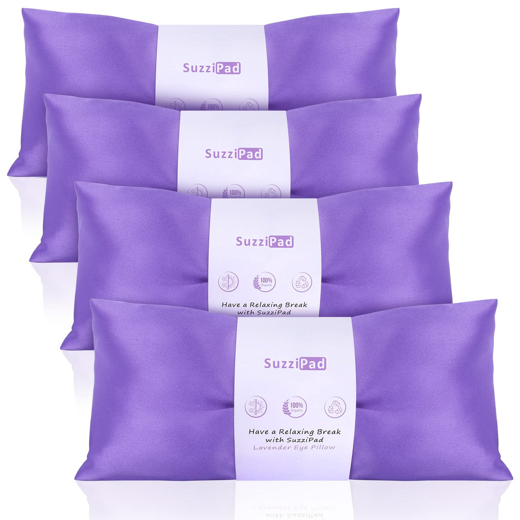 SuzziPad Lavender Eye Pillows for Relaxation with Aromatherapy, Weighted Mask for Sleeping, Hot & Cold Therapy Compress for Dry 
