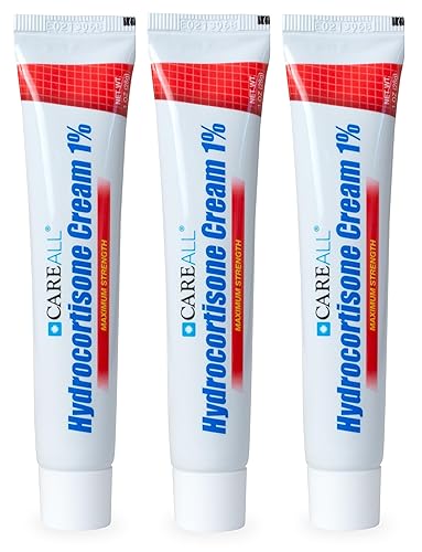 CareAll Hydrocortisone 1%, 1oz Tube (Pack of 3), Maximum Strength Anti-Itch Cream, Relief from Itching and Redness from Bug Bite