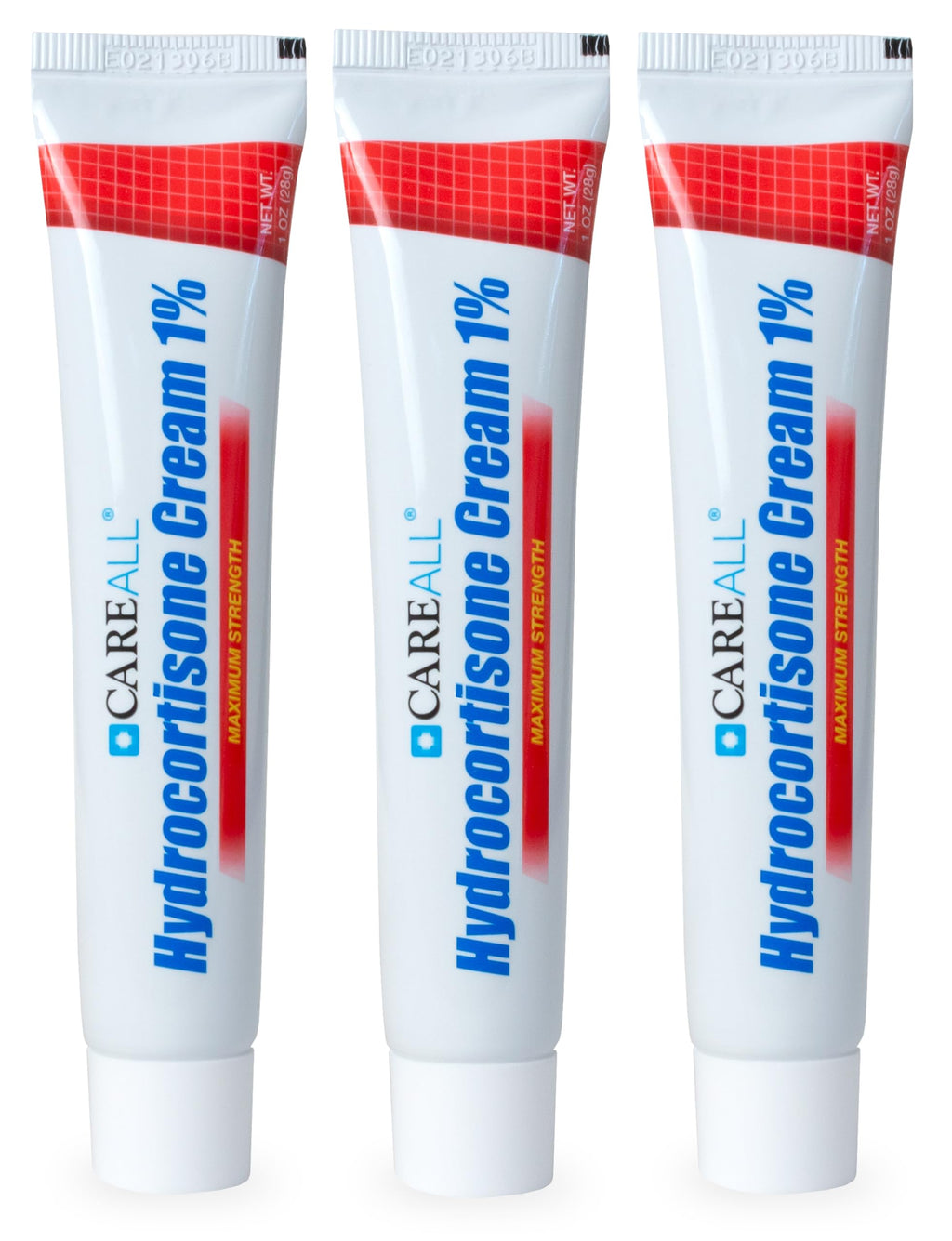 CareAll Hydrocortisone 1%, 1oz Tube (Pack of 3), Maximum Strength Anti-Itch Cream, Relief from Itching and Redness from Bug Bite