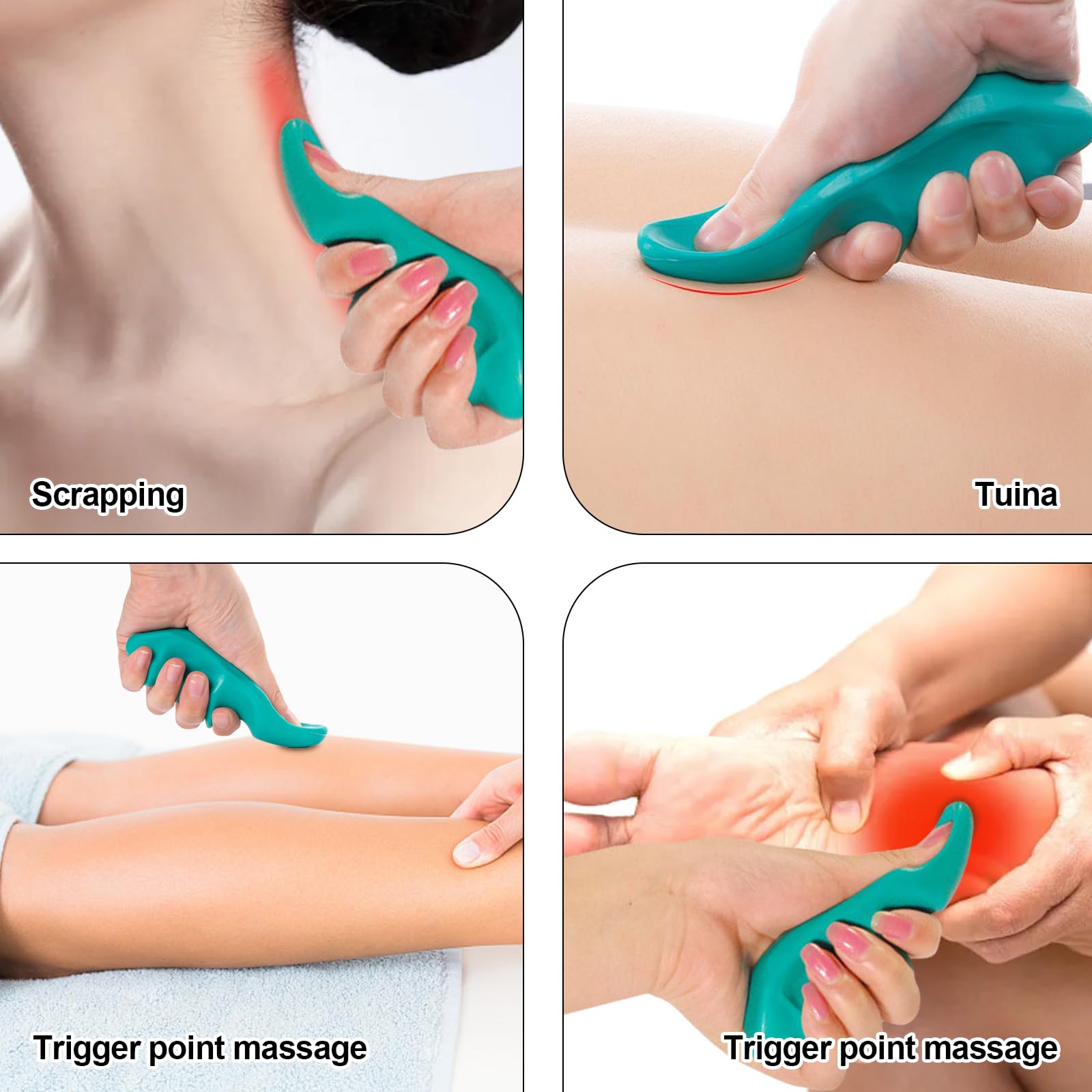 hautllaif Manual Trigger Point Massage Tool and Thumb Saver for Full Body Deep Tissue Massage, Set Include 1 Green Thumb Protect