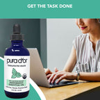 PURA DOR Organic Peppermint Essential Oil (4oz with Glass Dropper) 100% Pure & Natural Therapeutic Grade - Hair, Body, Skin, Ar