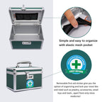 HEWEI WORKS Lockable Medication Box with Portable Storage Case, 10.2x 6.8x 6.8, Childproof Medicine Lock Organizer, Lockbo