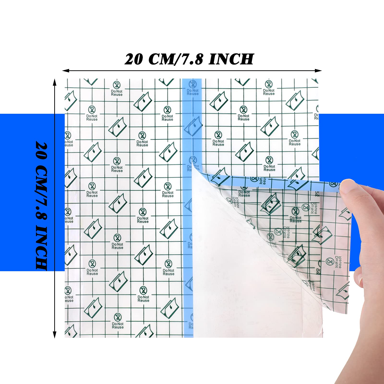 Nuanchu Dialysis Catheter 7.87 x 7.87 Inch Shower Cover Peritoneal Dialysis Accessories Protector Waterproof Transparent Bandage