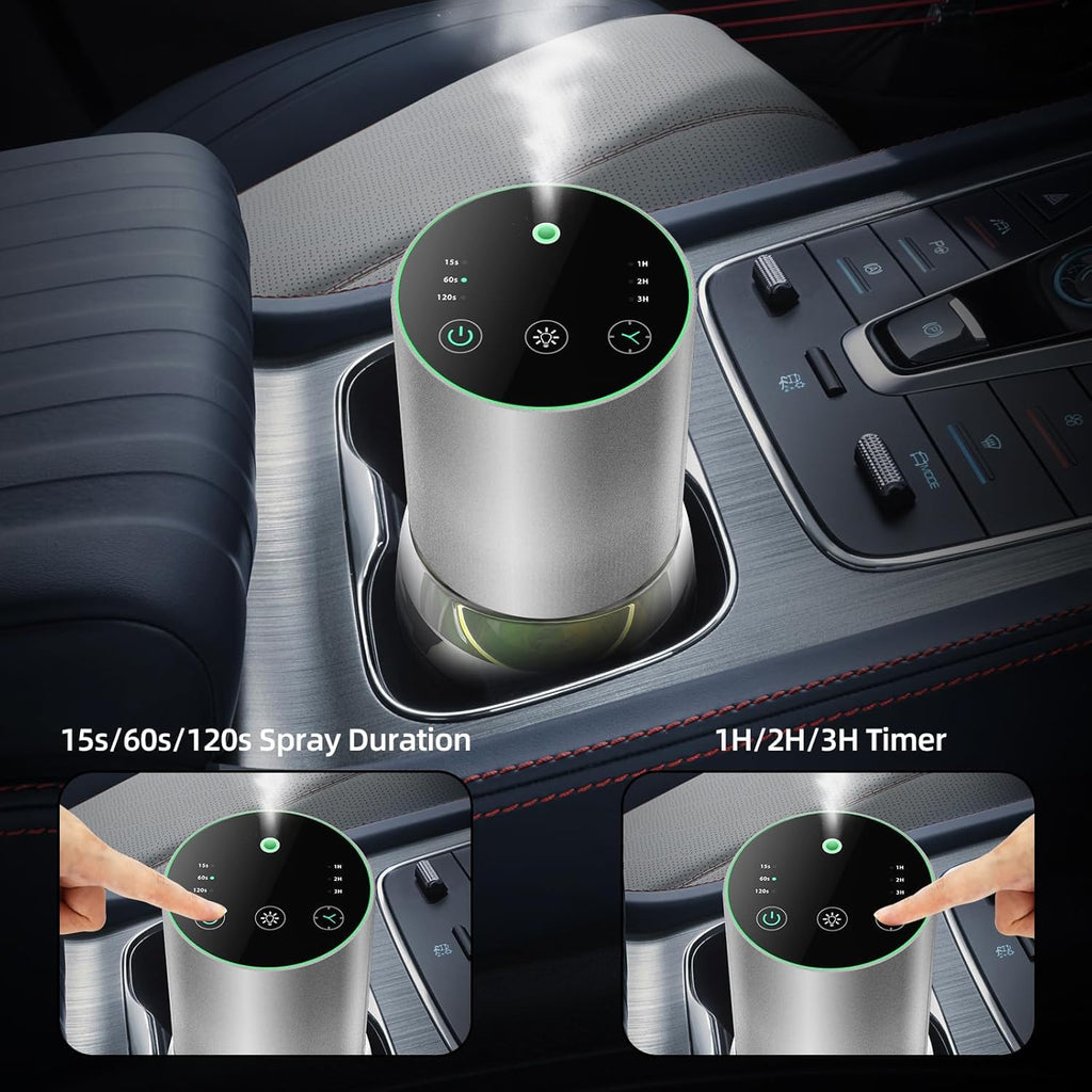Waterless Diffuser,Metal Housing Waterless Essential Oil Diffuser,Waterless Diffusers for Home Car Room Office Hotel Bathroom Li