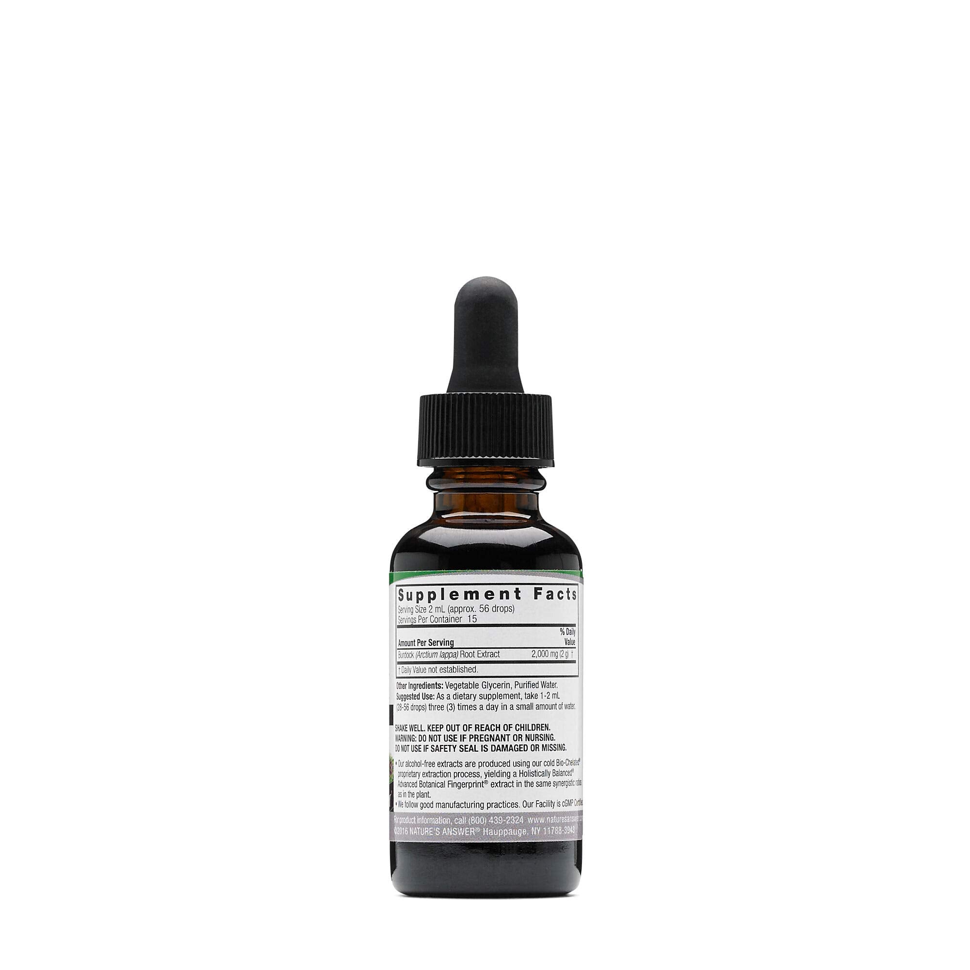Nature's Answer Alcohol-Free Burdock Root, 1-Fluid Ounce