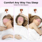 Audree Sleep Mask - Eye Mask for Sleeping light blocking, 3D Contoured Sleeping Mask, Soft Eye Shade Cover for Travel Yoga Nap,