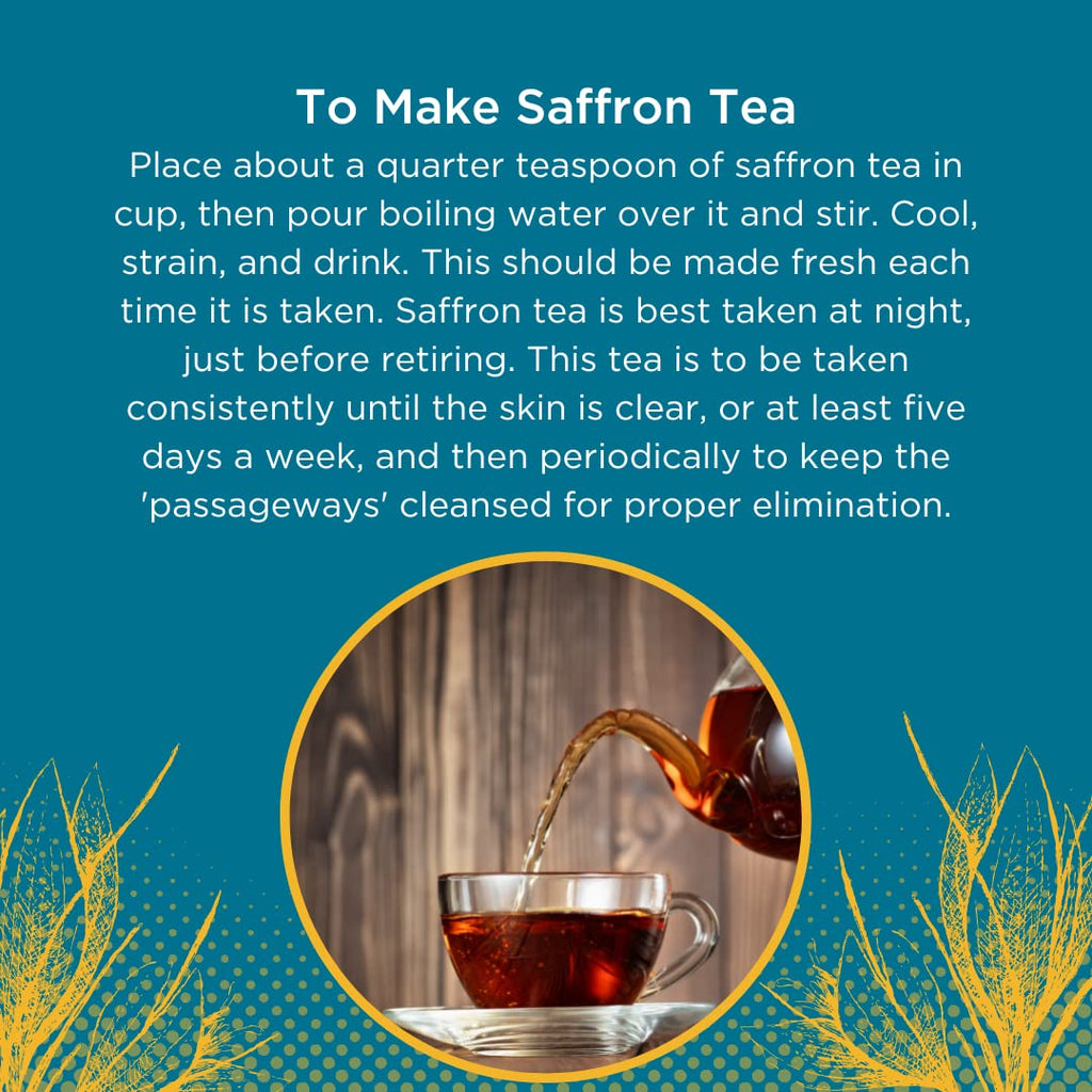 Baar Products - American Saffron Herbal Tea - Digestive Aid & Intestinal Cleansing, Helps Relieve Psoriasis, Eczema, Dermatitis