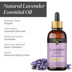 Avatra Lavender Essential Oil 100ML (3.38 OZ) with Glass Dropper and Travel Bottle, Pure and Natural Therapeutic Grade Lavender
