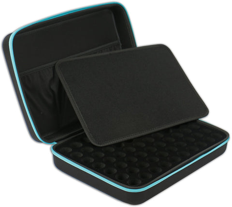 70 Essential Oils Carrying Case for 5ml, 10ml and 15ml Bottles - Hard Shell Exterior Storage Organizer Holds doTerra, Young Livi