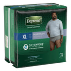Depend FIT-FLEX Adult Underwear Pull On X-Large Disposable Heavy Absorbency, 47930 - CASE of 30