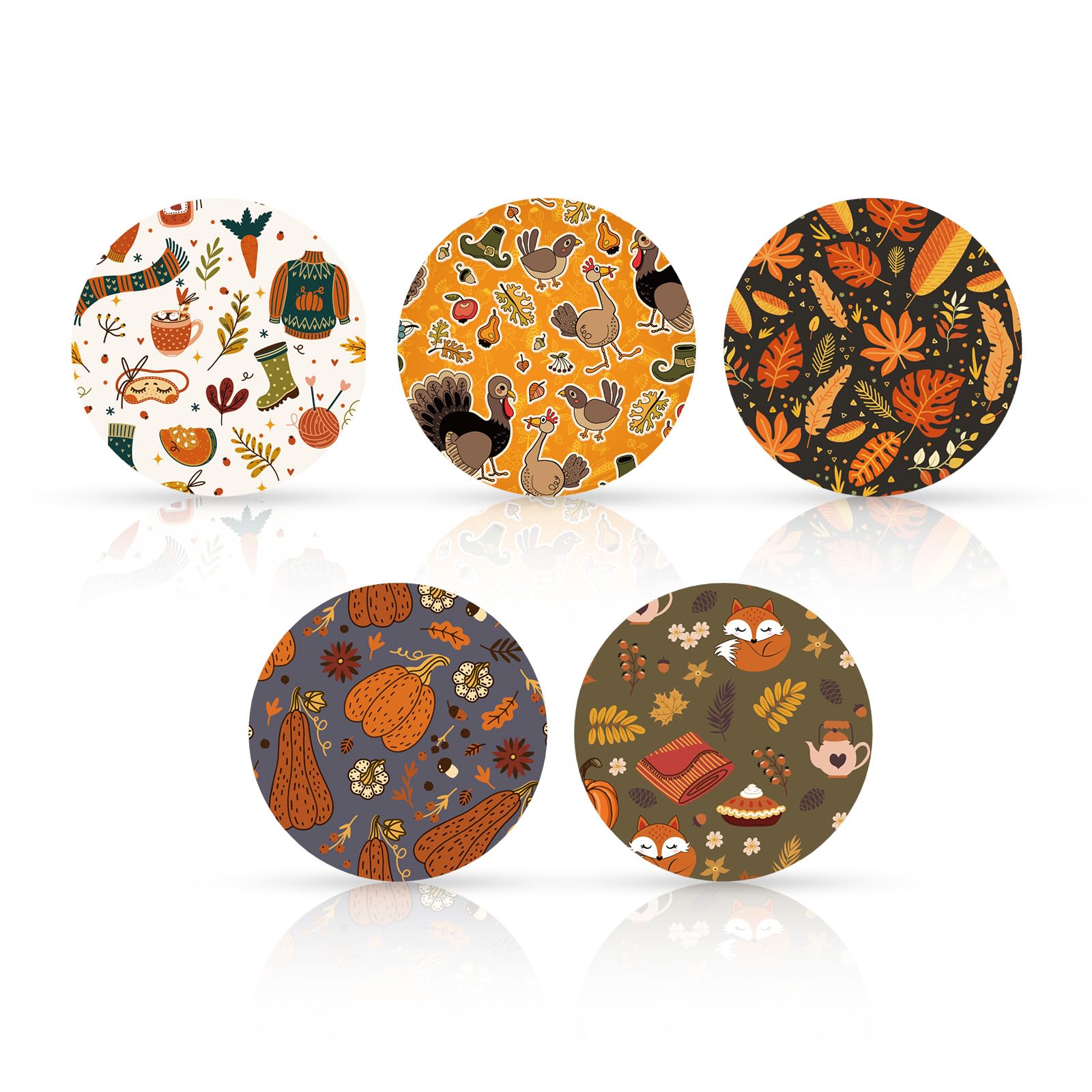 10pcs Sensor Covers for Libre 2/Libre 3, Non-Woven Fabric Sensor Patches Waterproof Breathable Thanksgiving Style Over Patches A