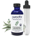 PURA DOR Organic Eucalyptus Essential Oil (4oz with Glass Dropper) 100% Pure & Natural Therapeutic Grade for Hair, Body, Skin, 