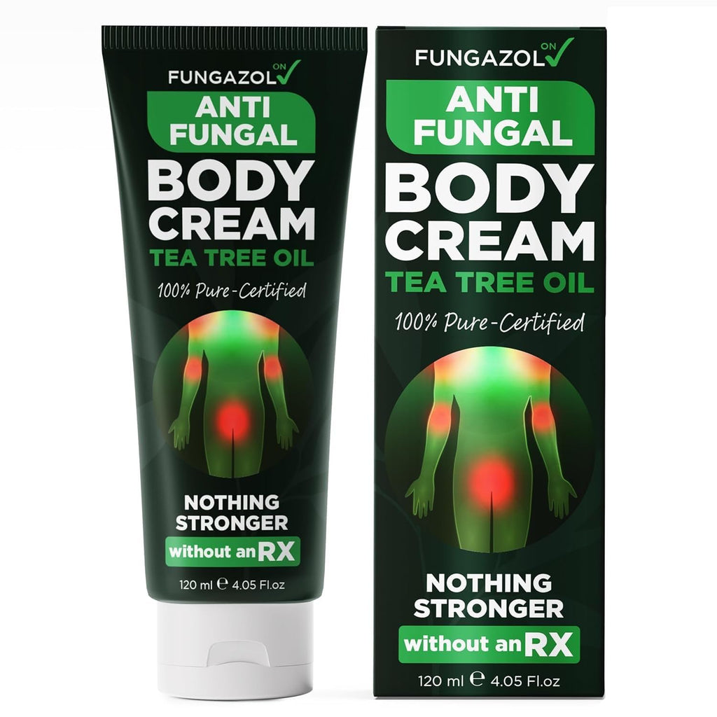 Antifungal Cream | Body Cream for Jock Itch, Ringworm & Athletes Foot | Strength Formula with Tea Tree Oil | Helps With Itching,