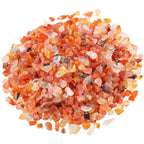 SUNYIK Natural Carnelian Tumbled Chip Stone, Sacral Chakra Crystal Pillow for Healing Reiki, Sphere Sculpture Figurine Point Dis