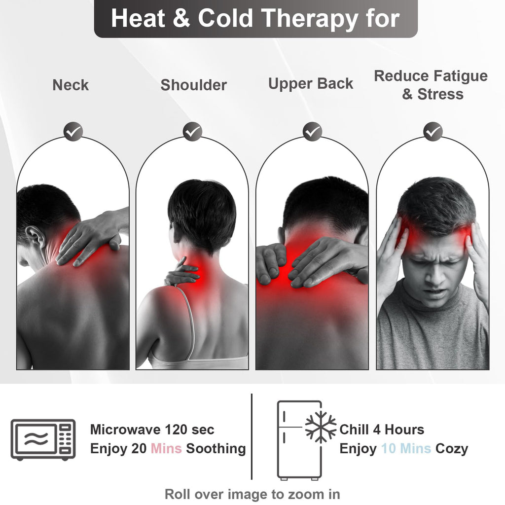 SuzziPad Neck Heating Pad Microwavable for Discomfort Reduction, Shoulder Heated Pads for Chronic Necks Fatigue, Reduce Muscle T